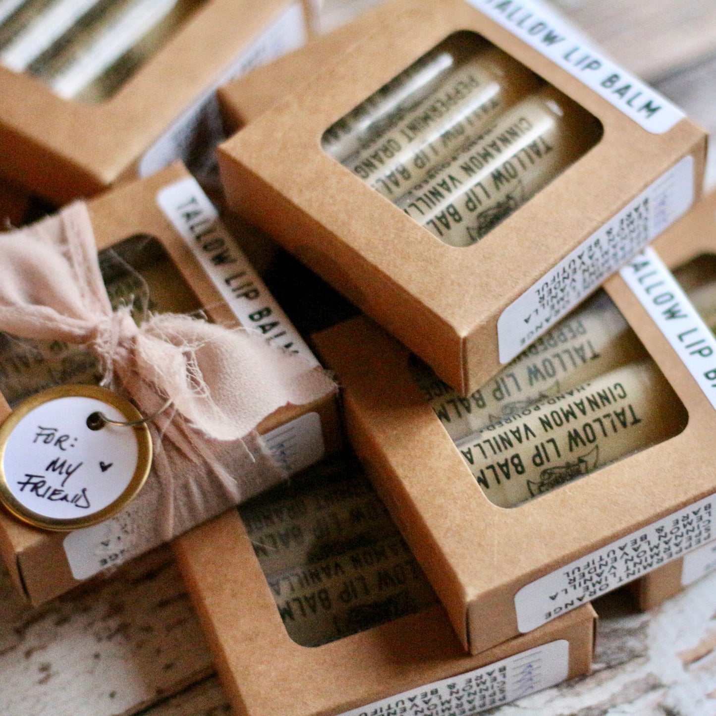 4 pack tallow lip balm (choose your flavors)