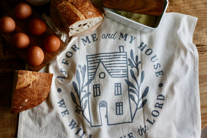 as for me and my house we will serve the Lord cotton tea towel