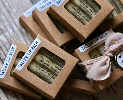 4 pack tallow lip balm (choose your flavors)