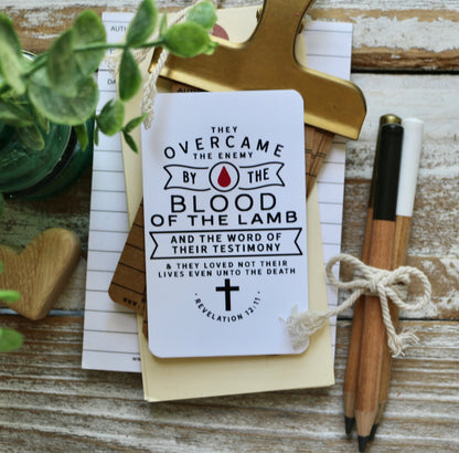 Blood of the Lamb + word of their testimony #TheAdoptShoppecard