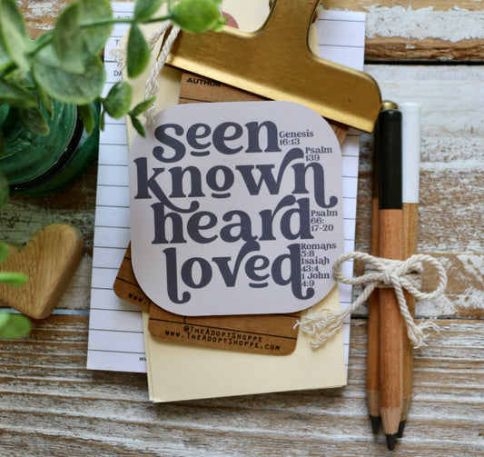 seen. known. heard. loved. #TheAdoptShoppecard
