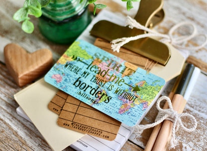 Spirit lead me where my trust is without borders (gold foil - wide) #TheAdoptShoppecard