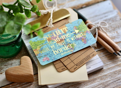 Spirit lead me where my trust is without borders (gold foil - wide) #TheAdoptShoppecard