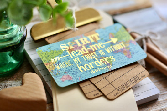 Spirit lead me where my trust is without borders (gold foil - wide) #TheAdoptShoppecard