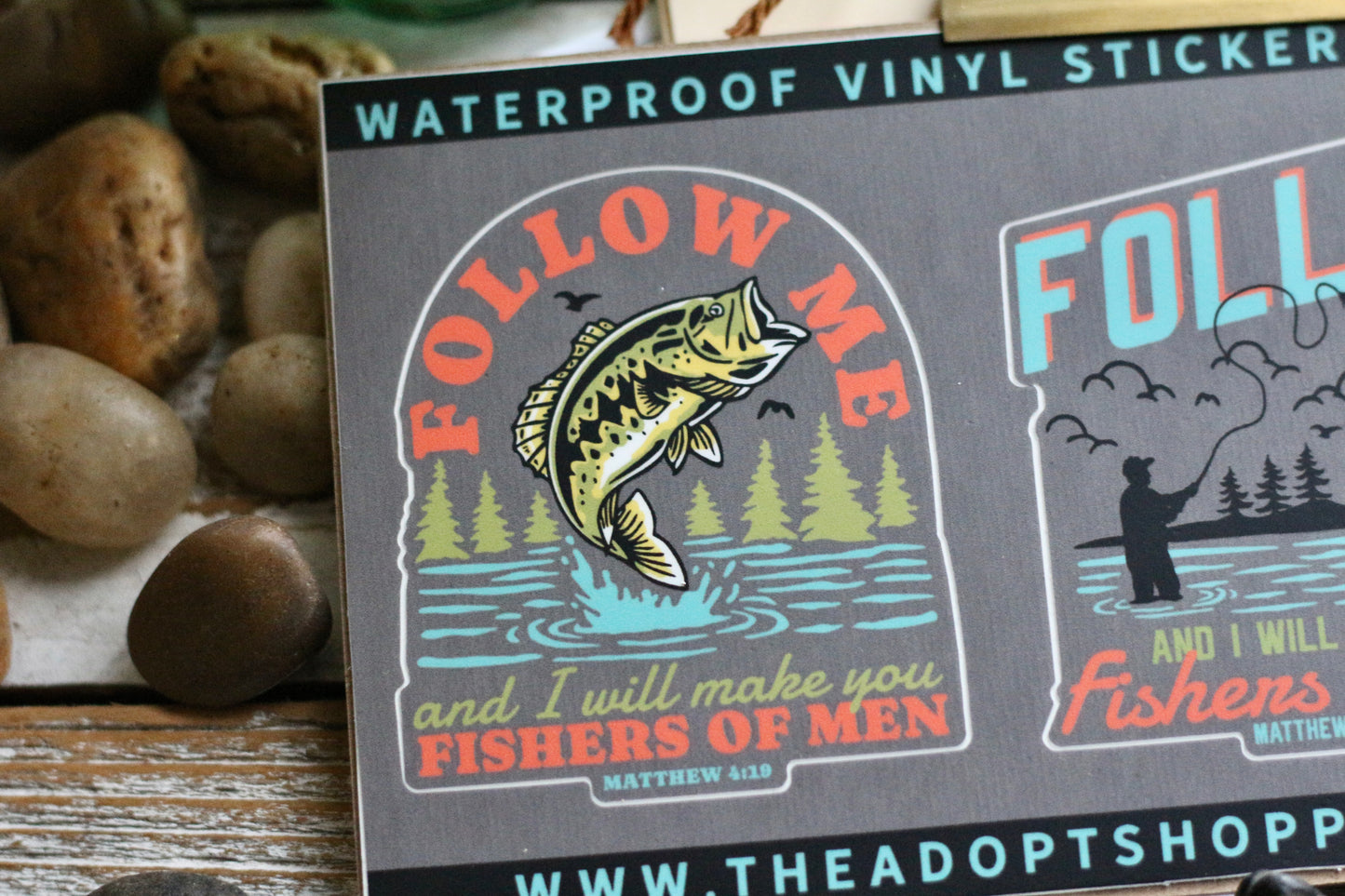 FISHERS OF MEN waterproof vinyl sticker decal sheet