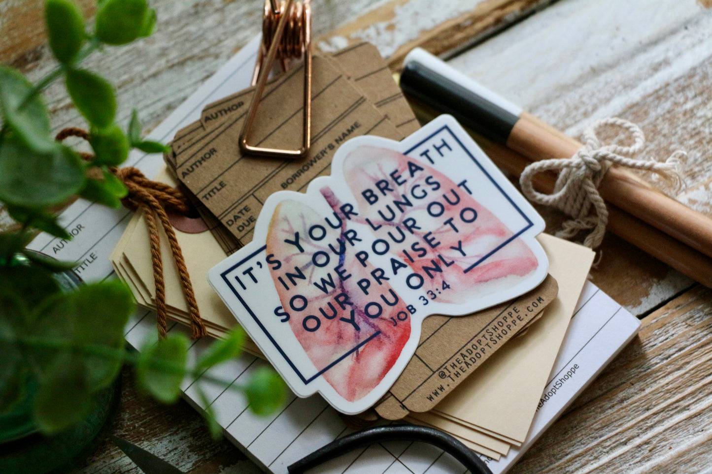 Breath in our lungs praise waterproof vinyl sticker decal