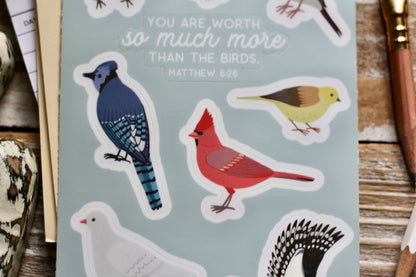 birds waterproof vinyl sticker decal sheet