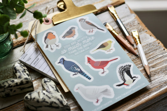birds waterproof vinyl sticker decal sheet