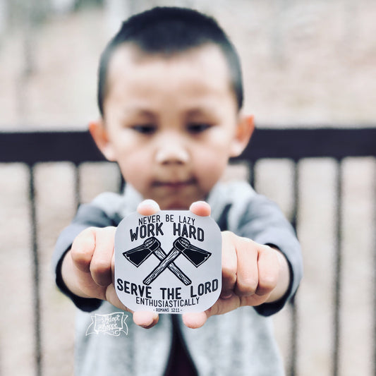 work hard -- serve the Lord (Romans 12:11) #TheAdoptShoppecard