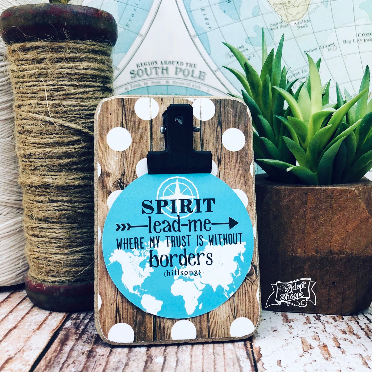Spirit lead me where my trust is without borders (turquoise) #TheAdoptShoppecard
