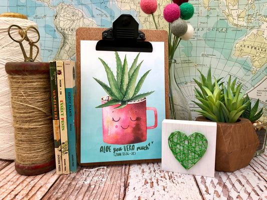aloe you vera much 5"x7" succulent print