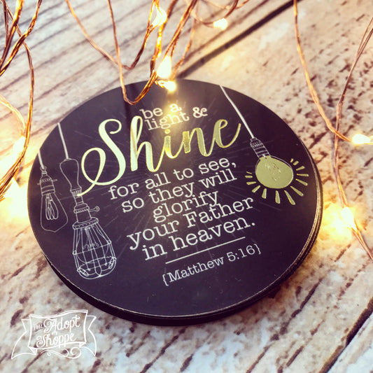 shine vintage lightbulb gold foil #TheAdoptShoppecard