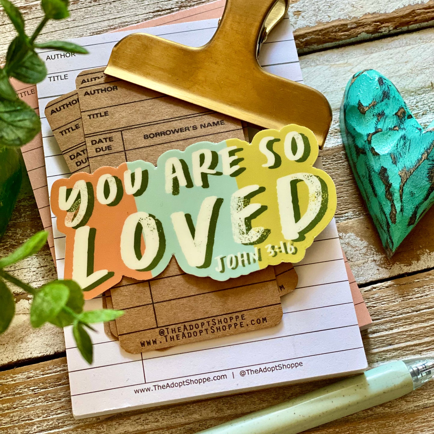 you are so loved (John 3:16) vinyl sticker