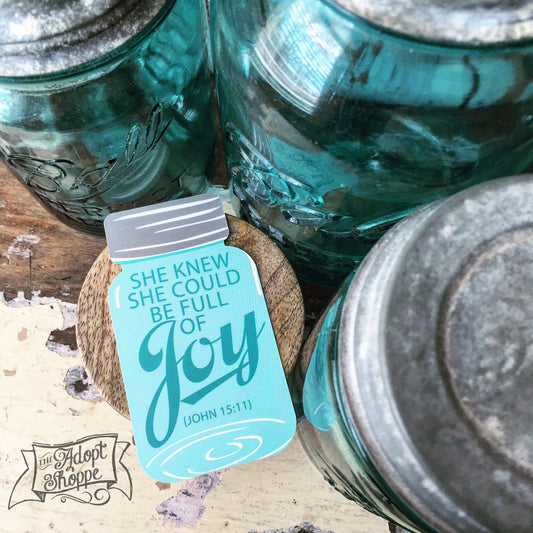 full of joy mason jar #TheAdoptShoppecard (shaped)