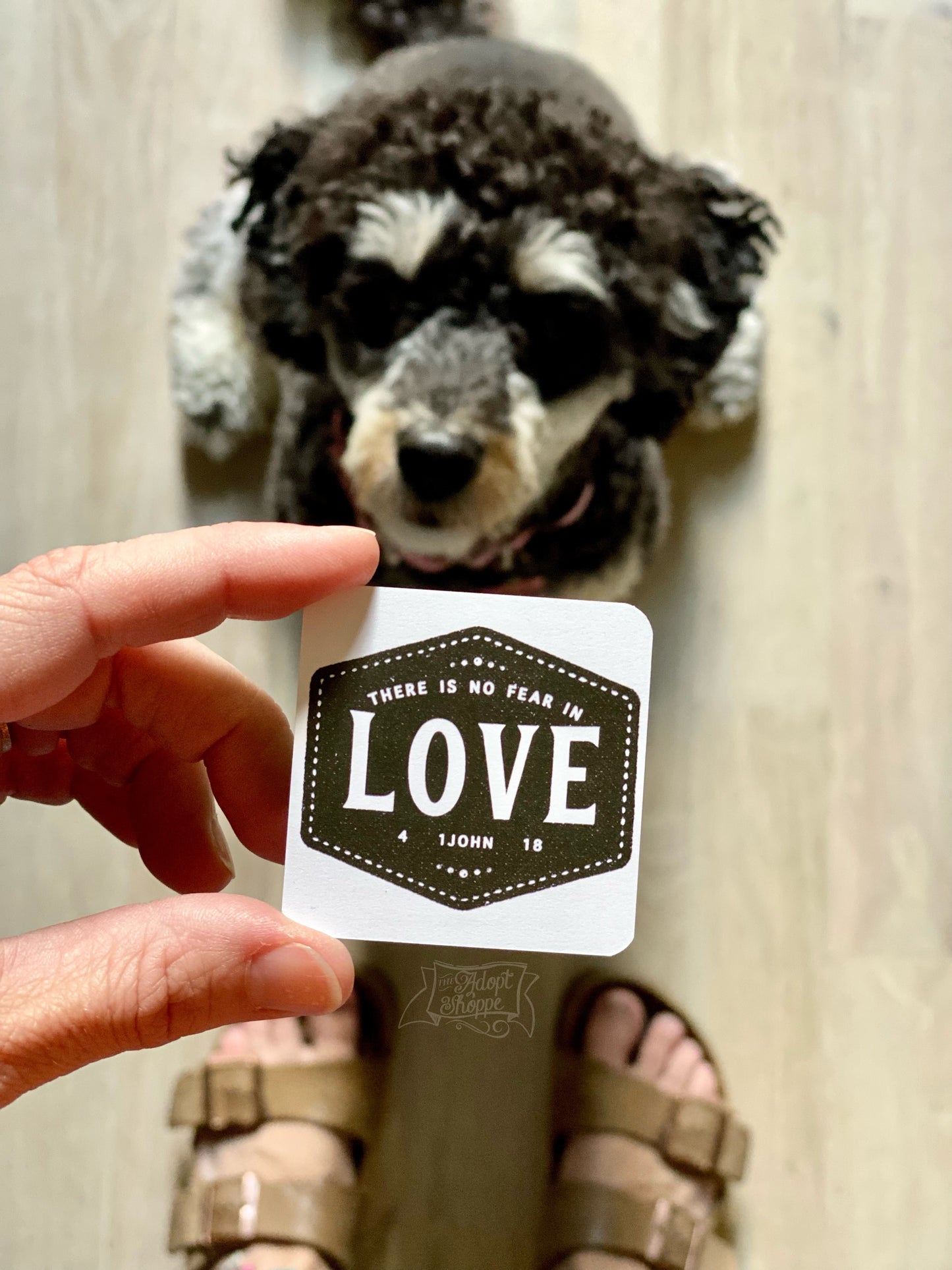 there is no fear in love (1 John 4:18) #TheAdoptShoppecard