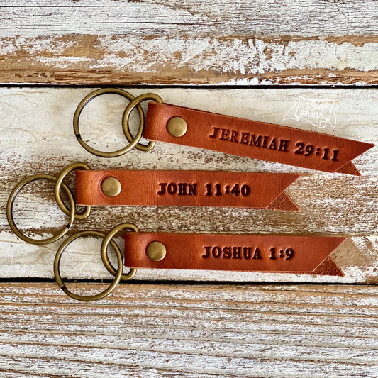 custom leather tag dual-sided (camel/natural)