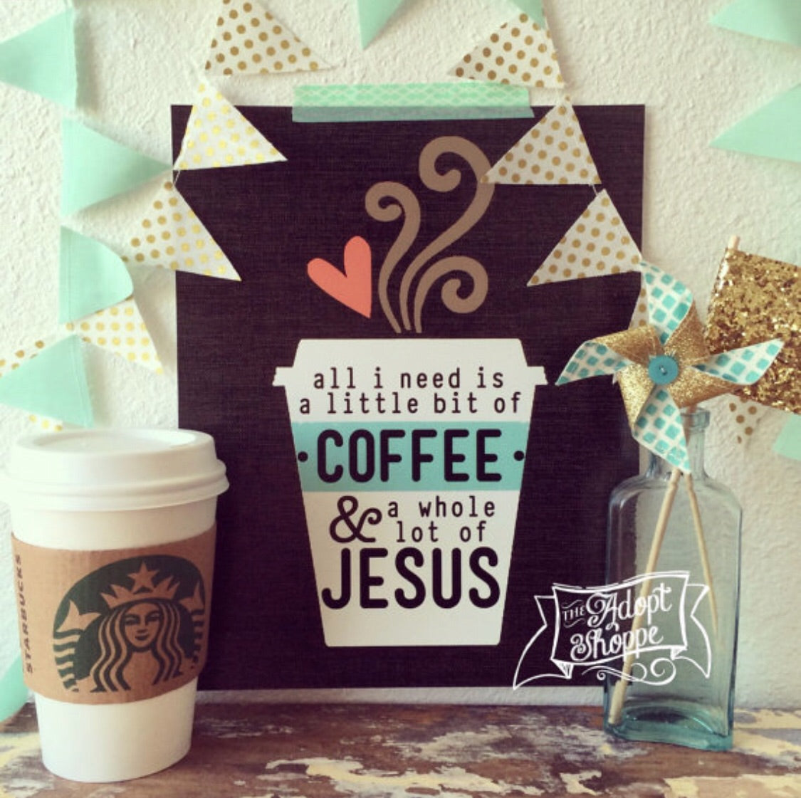 coffee & Jesus 5"x7" print