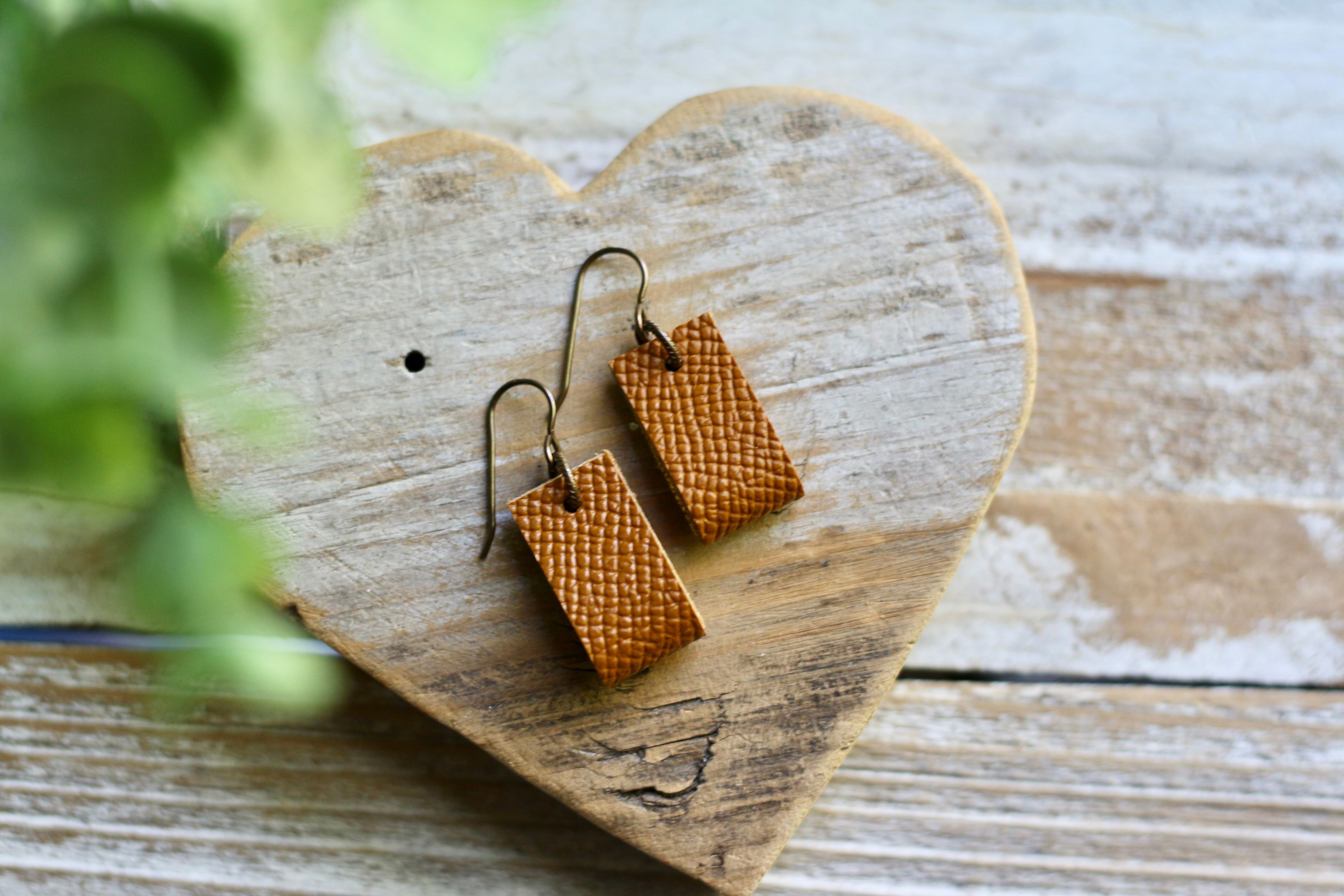 Gold Plated Square Shape Yellow Color Enamel Painted Stud Earring