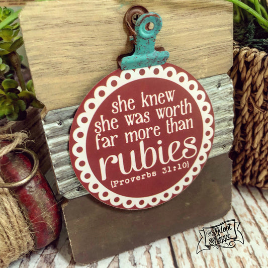 worth far more than rubies DEEP RED #TheAdoptShoppecard