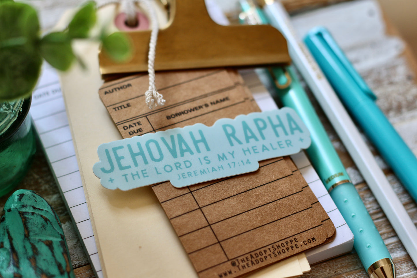 Jehovah Rapha - the Lord is my healer (Jeremiah 17:14) waterproof vinyl sticker decal