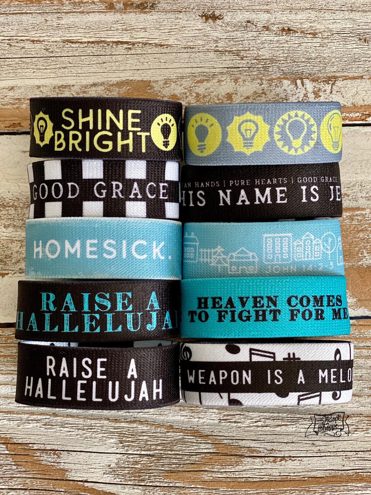 raise a hallelujah (my weapon is a melody) wristband bracelet