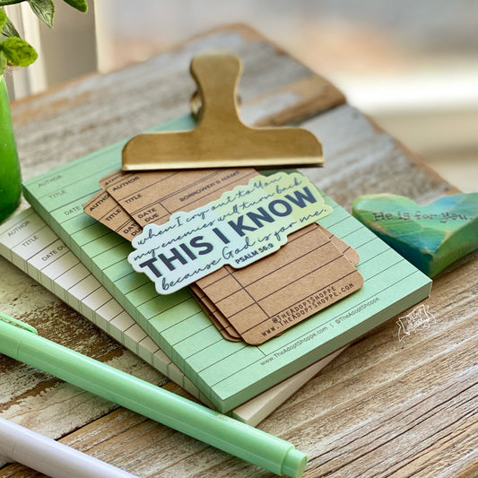 THIS I KNOW - God is for me (Psalm 56:9) vinyl sticker