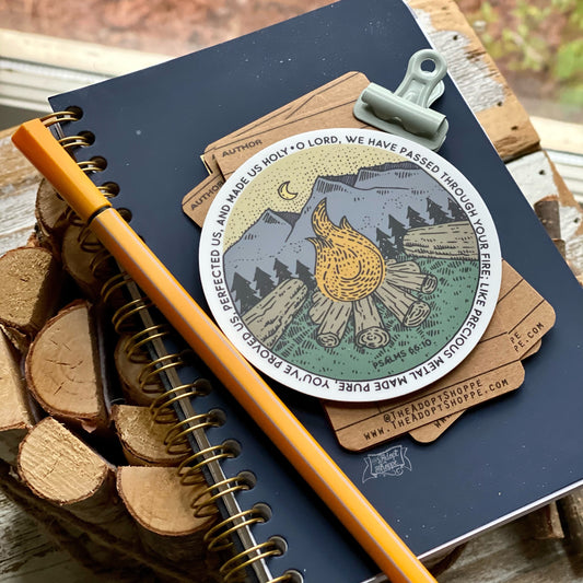 refiner’s fire - made pure like precious metal - gold (Psalms 66:10) vinyl sticker