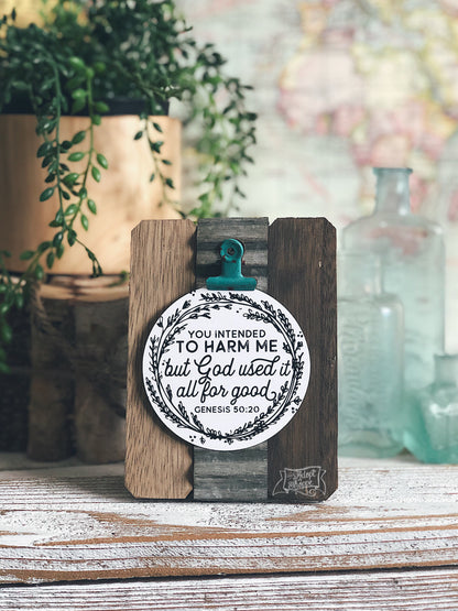 you intended to harm me, but God used it all for good (Genesis 50:20) #TheAdoptShoppecard