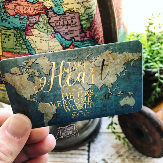 take heart gold foil #TheAdoptShoppecard (rectangle)