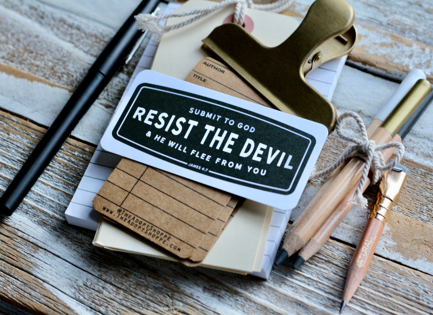 resist the devil & he will flee from you (James 4:7) #TheAdoptShoppecard