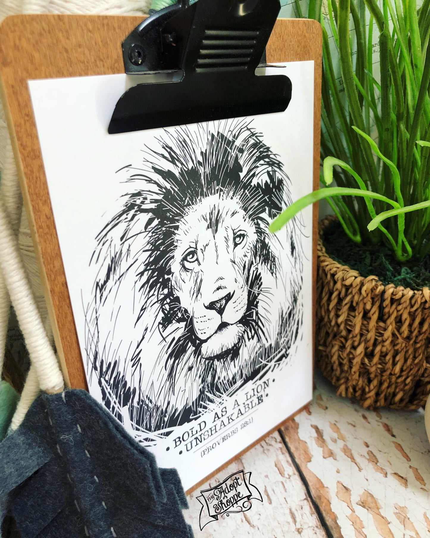 bold as a lion 5"x7" print