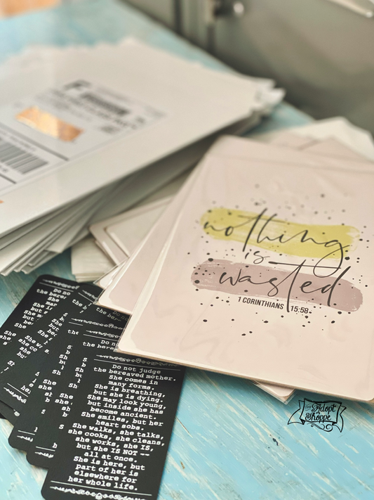 nothing is wasted (1 Corinthians 15:58) 5"x7" print