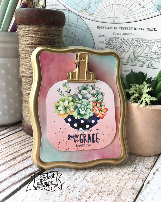 grow in grace succulent #TheAdoptShoppecard
