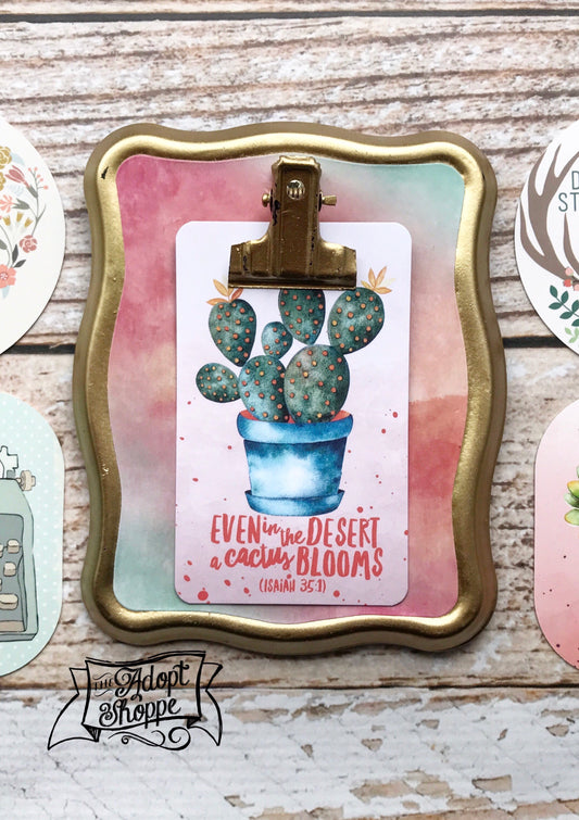even in the desert a cactus blooms succulent #TheAdoptShoppecard