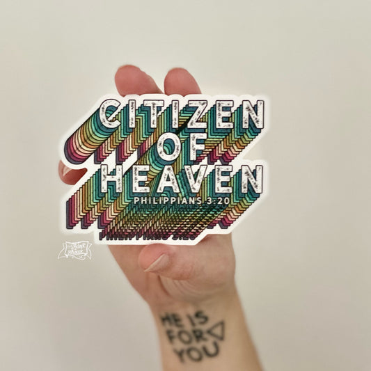 citizen of heaven (Philippians 3:20) vinyl sticker