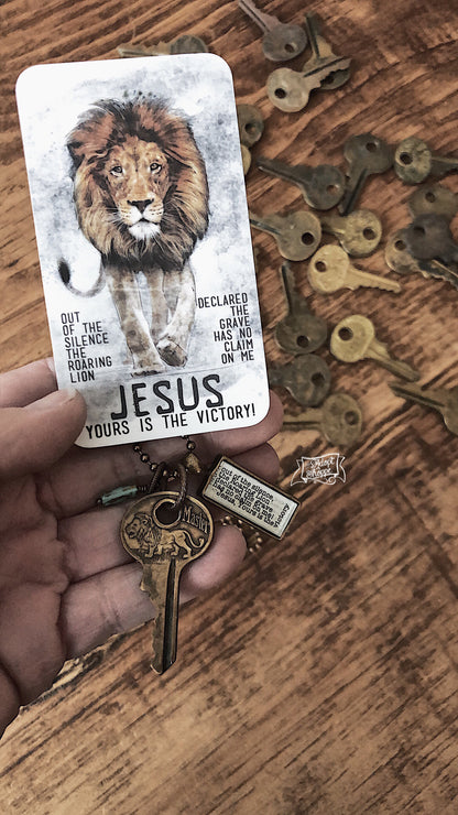 out of the silence the Roaring Lion declared the grave has no claim on me Jesus Yours is the victory #TheAdoptShoppecard