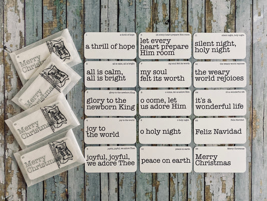 CHRISTMAS vintage inspired mini flashcards