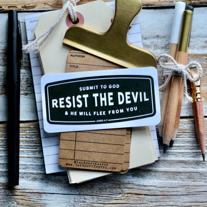 resist the devil & he will flee from you (James 4:7) #TheAdoptShoppecard